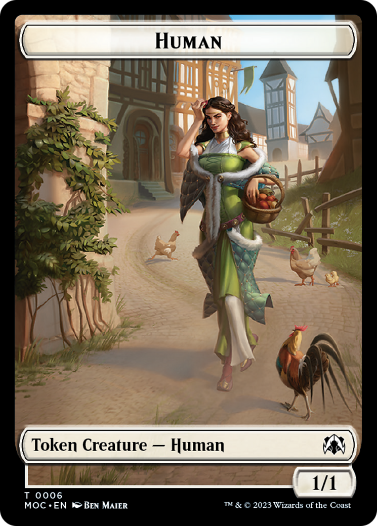 Zombie Knight // Human (6) Double-Sided Token [March of the Machine Commander Tokens] | The CG Realm