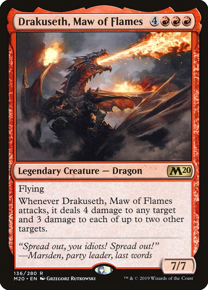 Drakuseth, Maw of Flames [Core Set 2020] | The CG Realm