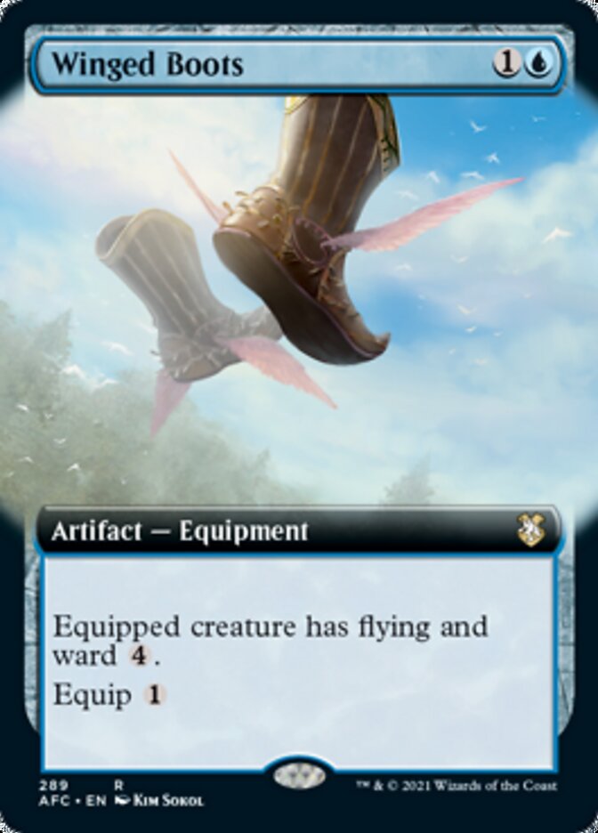 Winged Boots (Extended Art) [Dungeons & Dragons: Adventures in the Forgotten Realms Commander] | The CG Realm