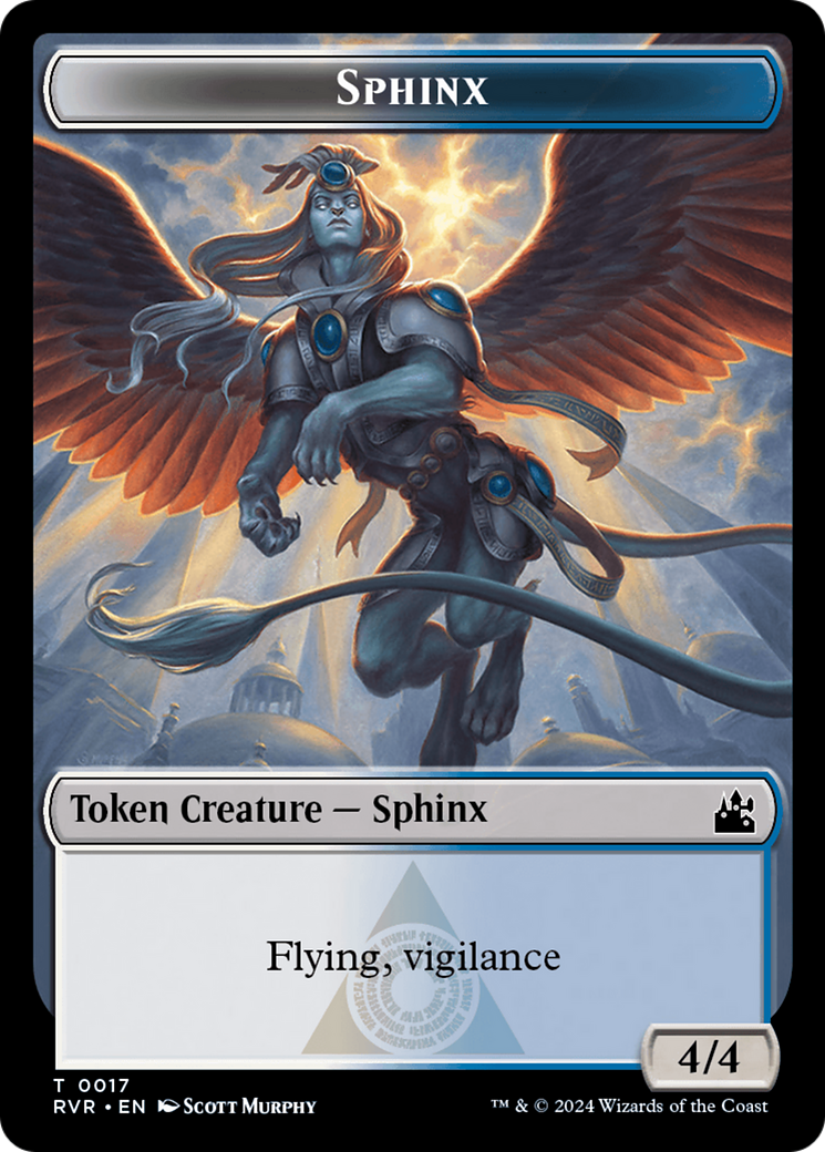 Spirit (0018) // Sphinx Double-Sided Token [Ravnica Remastered Tokens] | The CG Realm