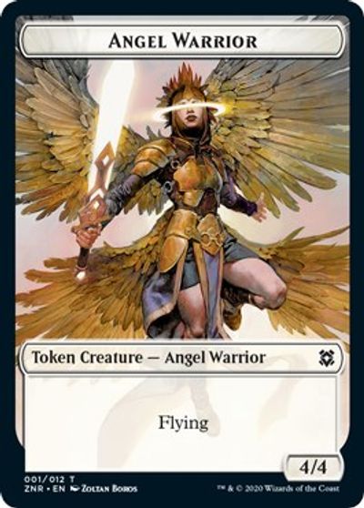 Angel Warrior // Shark Double-Sided Token [Challenger Decks 2021 Tokens] | The CG Realm