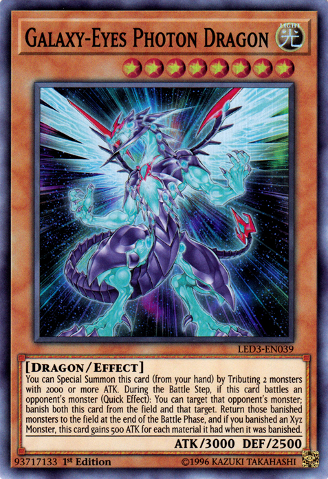 Galaxy-Eyes Photon Dragon [LED3-EN039] Super Rare | The CG Realm