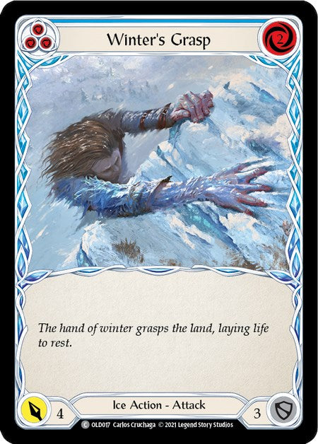 Winter's Grasp (Blue) [OLD017] (Tales of Aria Oldhim Blitz Deck)  1st Edition Normal | The CG Realm