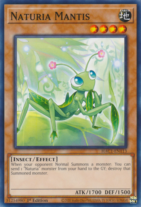 Naturia Mantis [HAC1-EN113] Common | The CG Realm