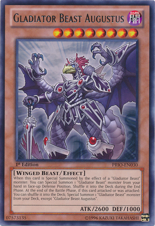 Gladiator Beast Augustus [PRIO-EN030] Rare | The CG Realm