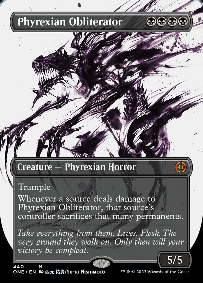 Phyrexian Obliterator (Borderless Ichor Step-and-Compleat Foil) [Phyrexia: All Will Be One] | The CG Realm