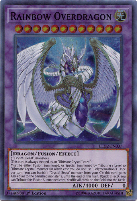 Rainbow Overdragon [LED2-EN037] Super Rare | The CG Realm