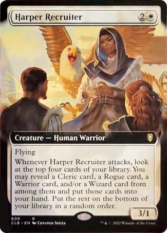 Harper Recruiter (Extended Art) [Commander Legends: Battle for Baldur's Gate] | The CG Realm