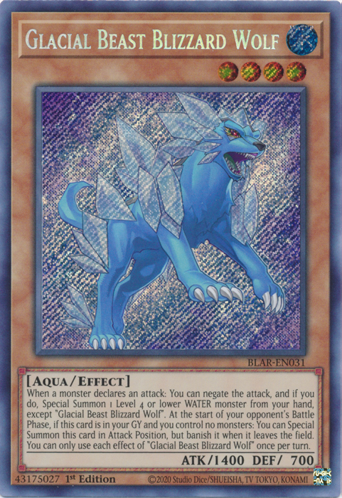 Glacial Beast Blizzard Wolf [BLAR-EN031] Secret Rare | The CG Realm