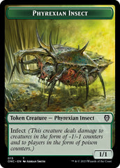 Phyrexian Wurm // Phyrexian Insect Double-Sided Token [Phyrexia: All Will Be One Commander Tokens] | The CG Realm