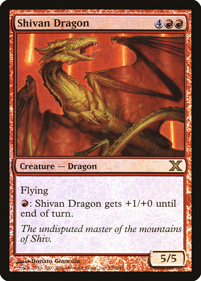 Shivan Dragon (Premium Foil) [Tenth Edition] | The CG Realm