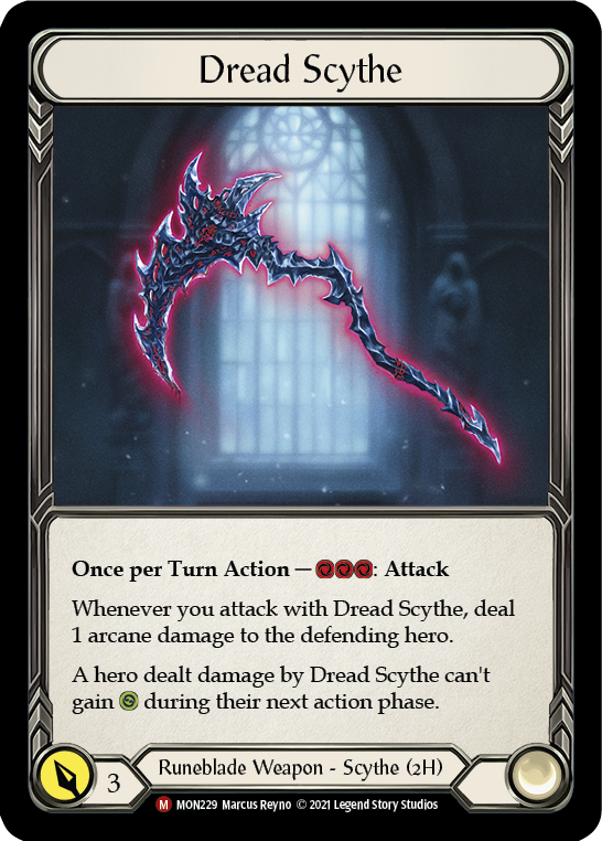 Dread Scythe [MON229-CF] (Monarch)  1st Edition Cold Foil | The CG Realm