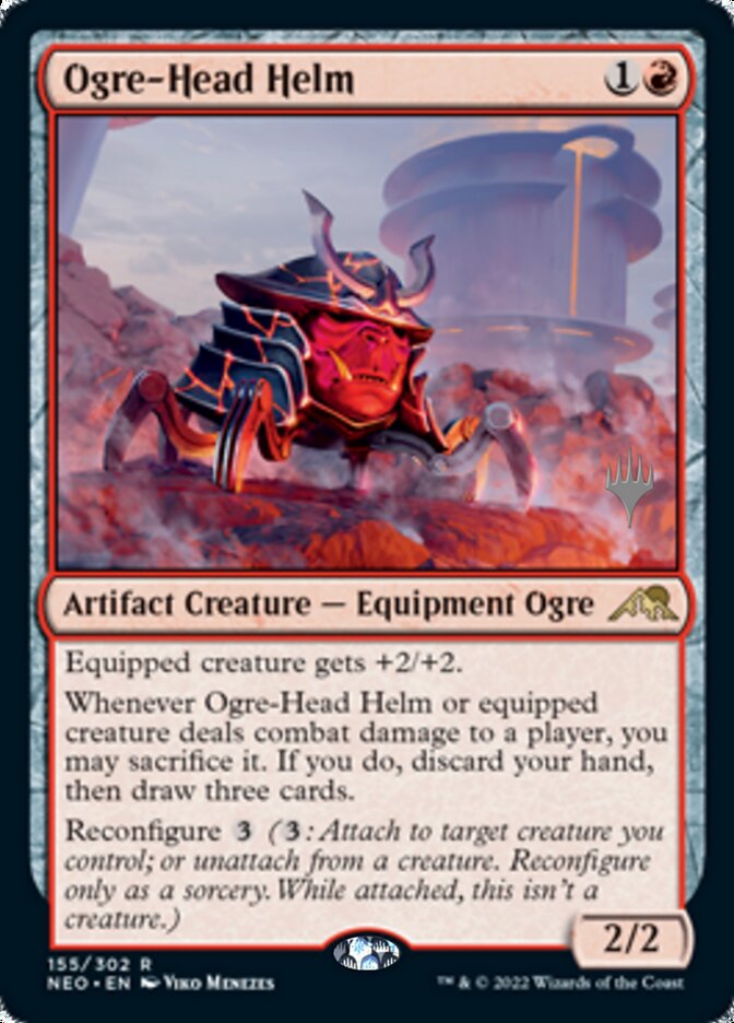 Ogre-Head Helm (Promo Pack) [Kamigawa: Neon Dynasty Promos] | The CG Realm