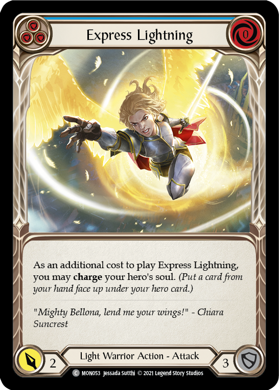 Express Lightning (Blue) [MON053] (Monarch)  1st Edition Normal | The CG Realm