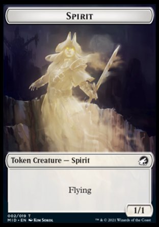 Spirit Token [Innistrad: Midnight Hunt Tokens] | The CG Realm