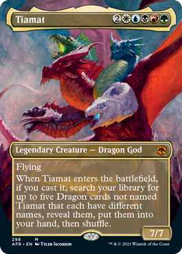 Tiamat (Borderless Alternate Art) [Dungeons & Dragons: Adventures in the Forgotten Realms] | The CG Realm