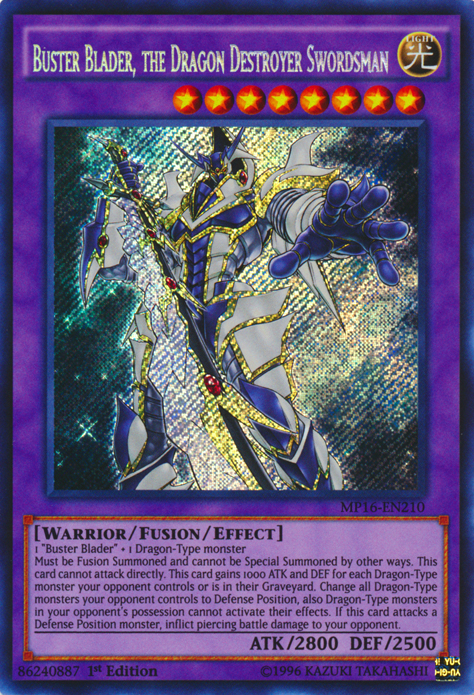 Buster Blader, the Dragon Destroyer Swordsman [MP16-EN210] Secret Rare | The CG Realm