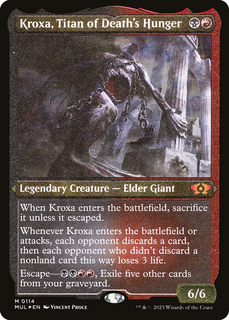 Kroxa, Titan of Death's Hunger (Foil Etched) [Multiverse Legends] | The CG Realm