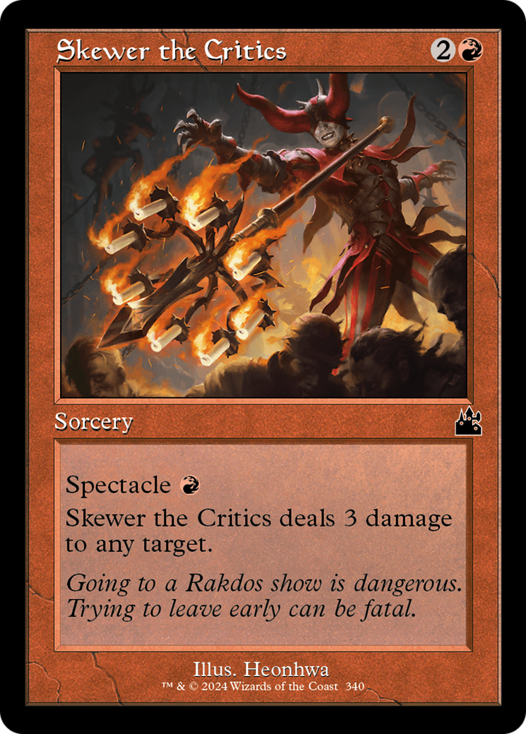 Skewer the Critics (Retro Frame) [Ravnica Remastered] | The CG Realm