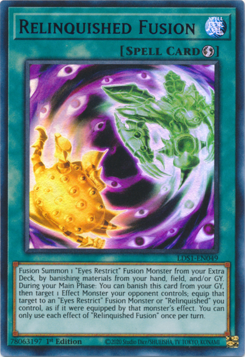 Relinquished Fusion (Blue) [LDS1-EN049] Ultra Rare | The CG Realm