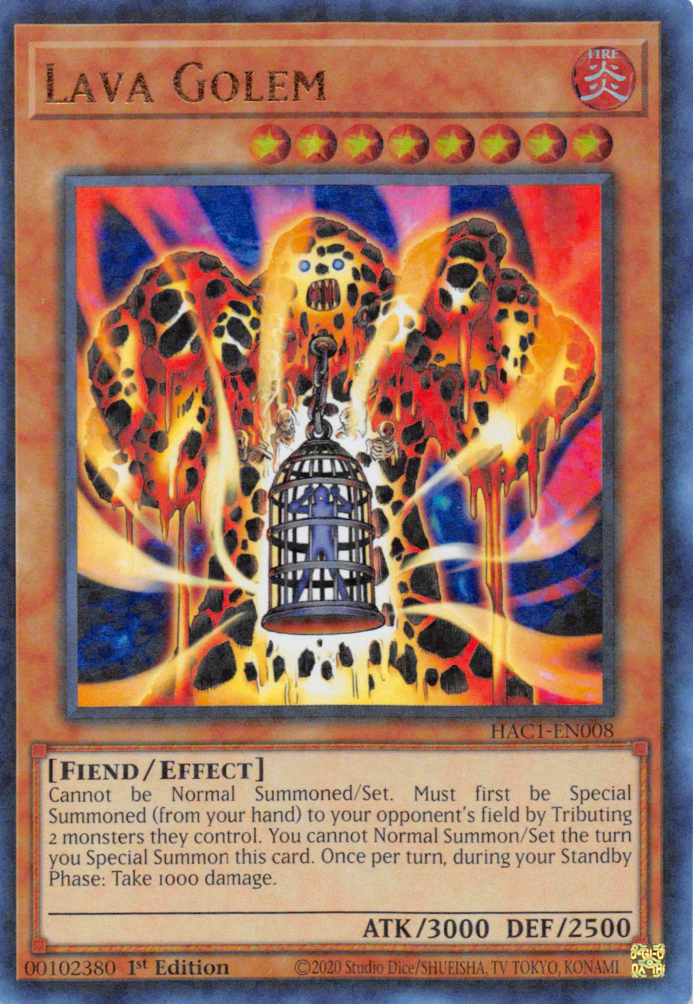 Lava Golem (Duel Terminal) [HAC1-EN008] Parallel Rare | The CG Realm