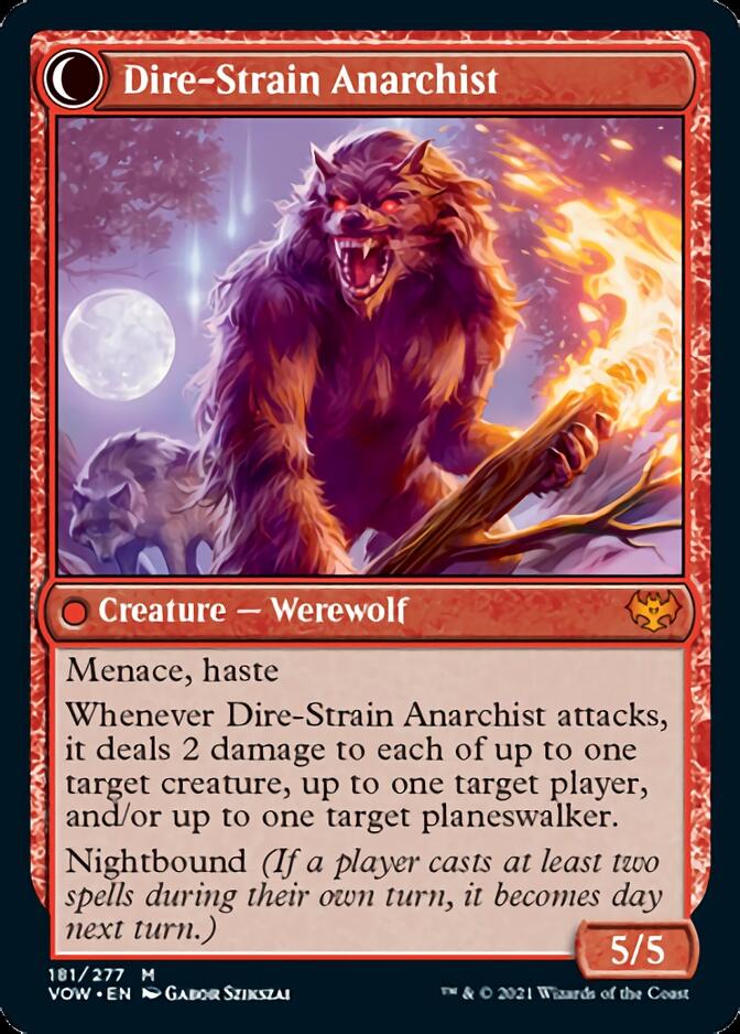 Volatile Arsonist // Dire-Strain Anarchist [Innistrad: Crimson Vow] | The CG Realm