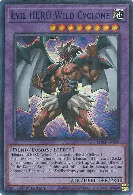 Evil HERO Wild Cyclone (Blue) [LDS3-EN030] Ultra Rare | The CG Realm