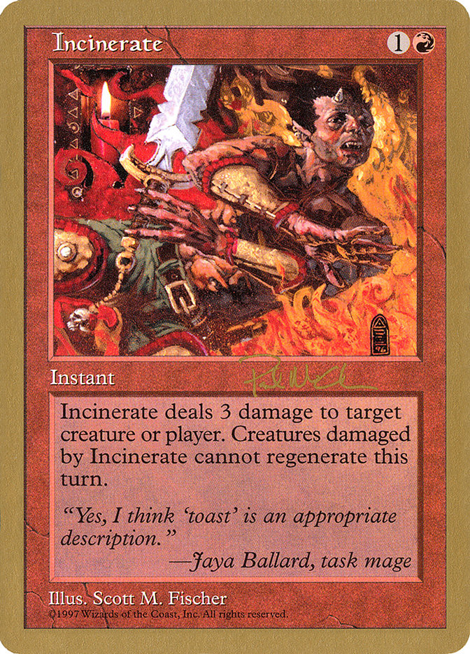 Incinerate (Paul McCabe) [World Championship Decks 1997] | The CG Realm