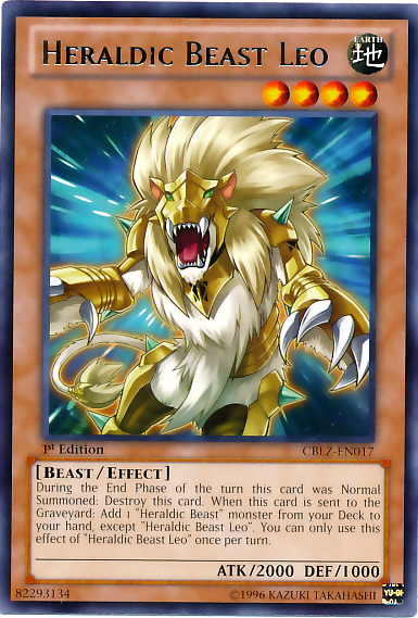 Heraldic Beast Leo [CBLZ-EN017] Rare | The CG Realm