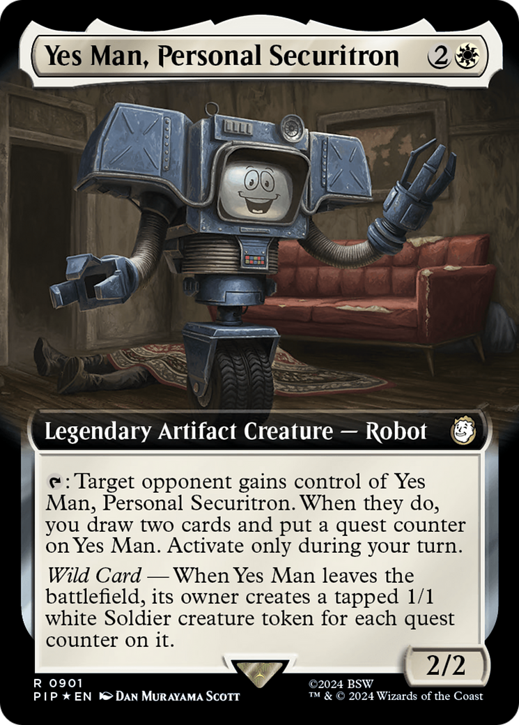 Yes Man, Personal Securitron (Extended Art) (Surge Foil) [Fallout] | The CG Realm