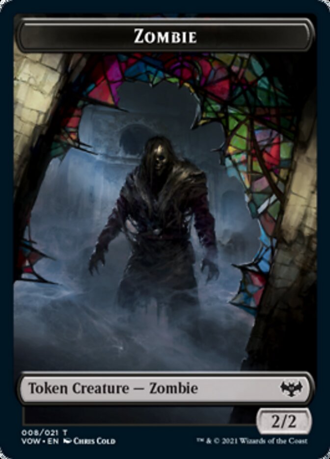 Zombie (008) // Zombie (005) Double-Sided Token [Innistrad: Crimson Vow Tokens] | The CG Realm