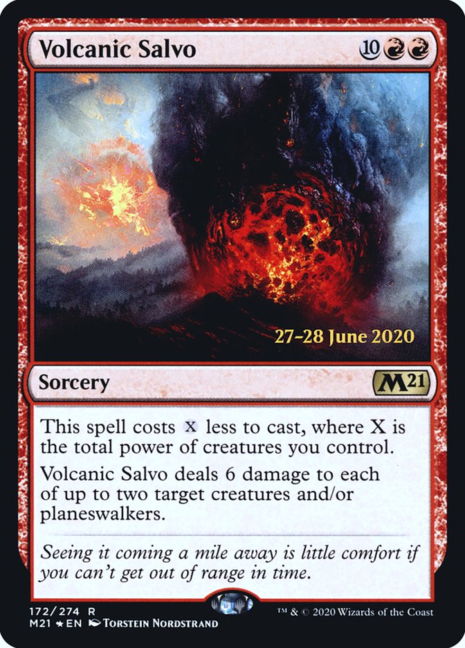 Volcanic Salvo [Core Set 2021 Prerelease Promos] | The CG Realm