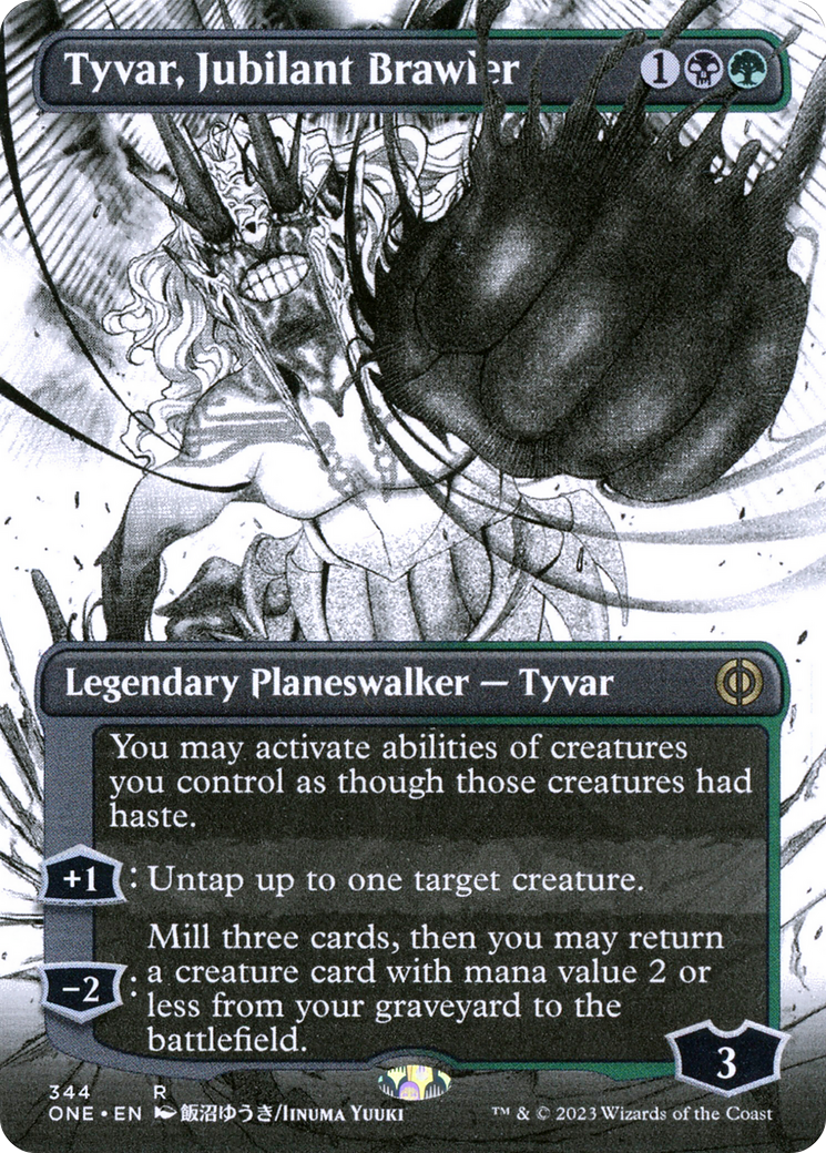 Tyvar, Jubilant Brawler (Borderless Manga) [Phyrexia: All Will Be One] | The CG Realm