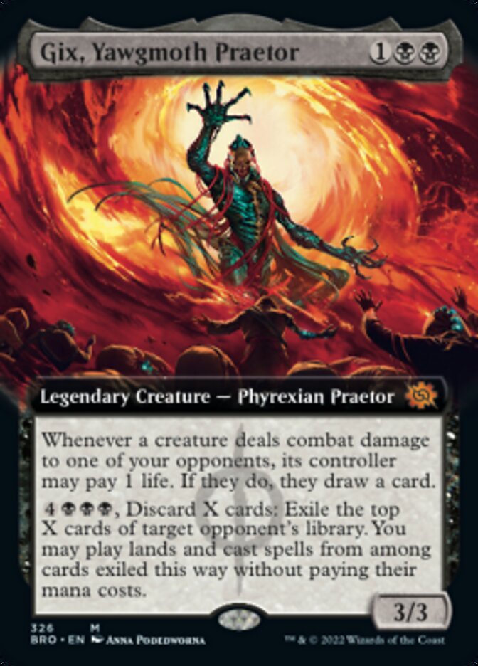 Gix, Yawgmoth Praetor (Extended Art) [The Brothers' War] | The CG Realm