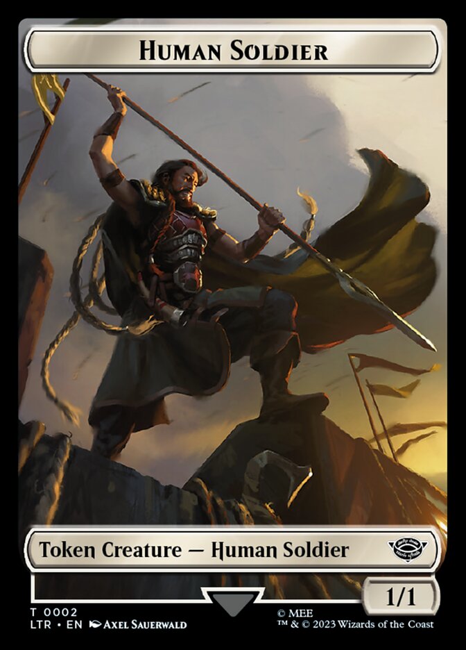 Human Soldier Token (02) [The Lord of the Rings: Tales of Middle-Earth Tokens] | The CG Realm