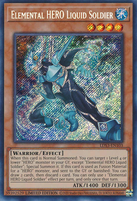 Elemental HERO Liquid Soldier [LDS3-EN103] Secret Rare | The CG Realm