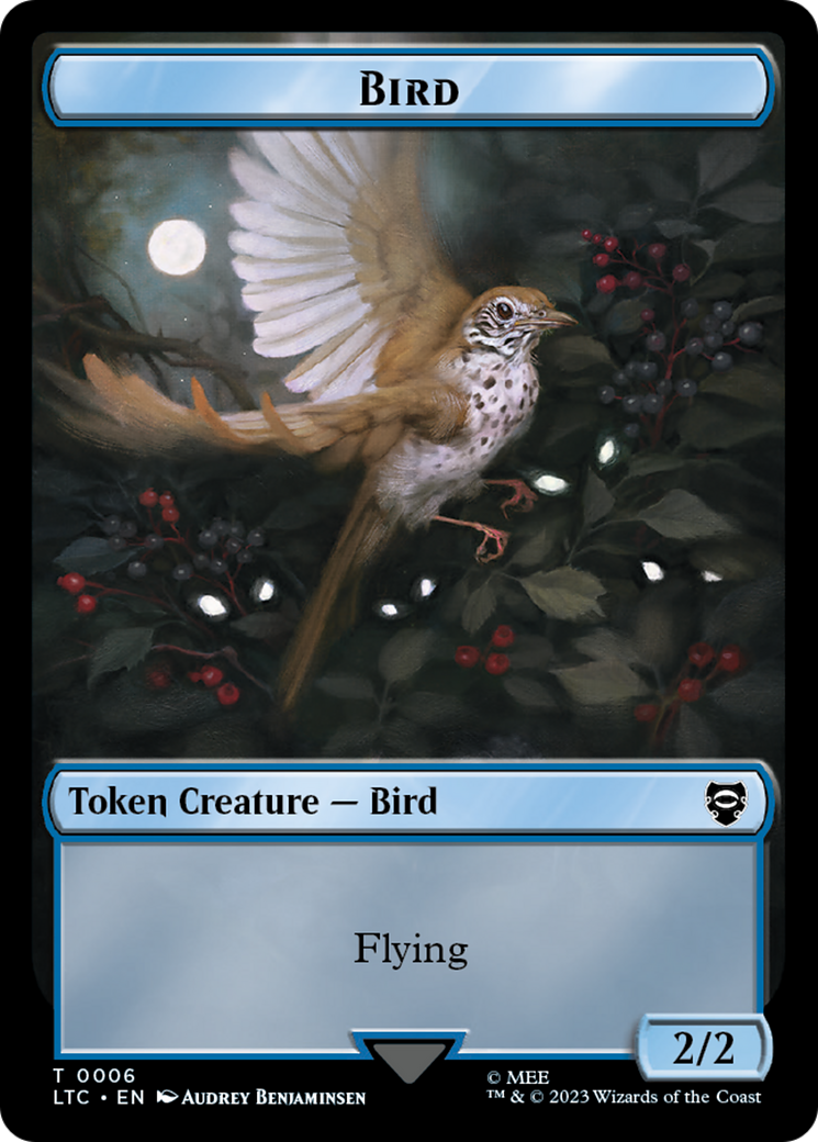 Elf Warrior // Bird Double Sided Token [The Lord of the Rings: Tales of Middle-Earth Commander Tokens] | The CG Realm