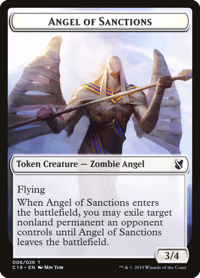 Angel of Sanctions Token [Commander 2019 Tokens] | The CG Realm