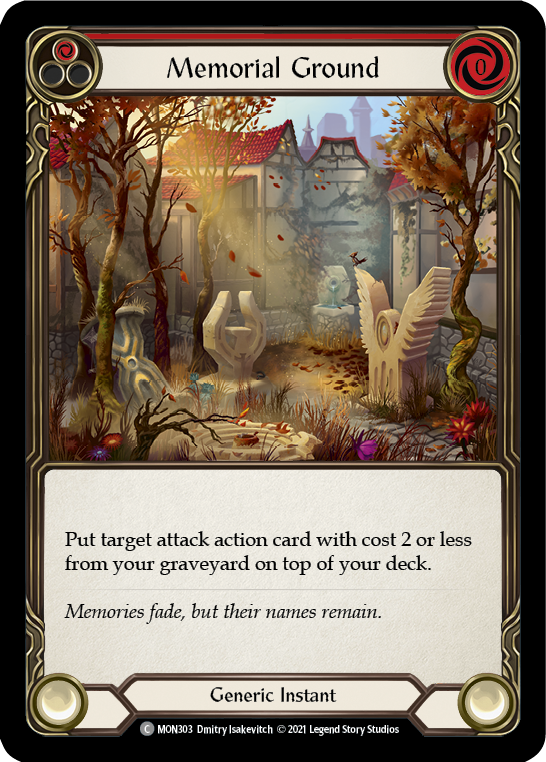 Memorial Ground (Red) [MON303-RF] (Monarch)  1st Edition Rainbow Foil | The CG Realm