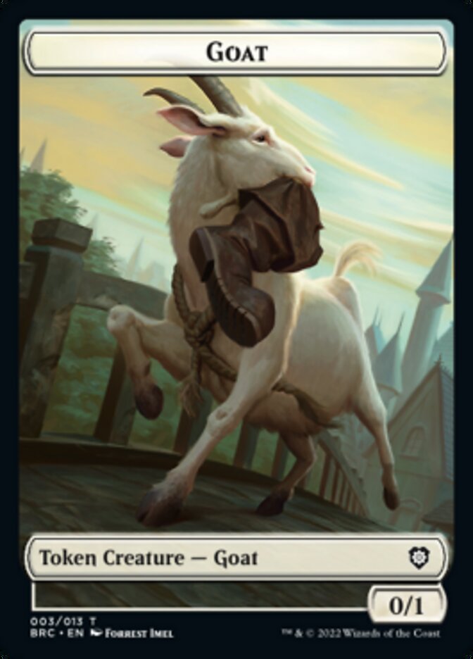 Construct (008) // Goat Double-Sided Token [The Brothers' War Commander Tokens] | The CG Realm