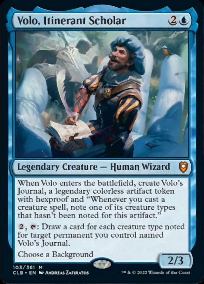 Volo, Itinerant Scholar [Commander Legends: Battle for Baldur's Gate] | The CG Realm