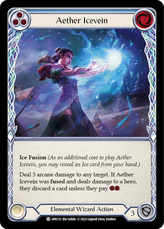 Aether Icevein (Blue) [UPR115] (Uprising)  Rainbow Foil | The CG Realm