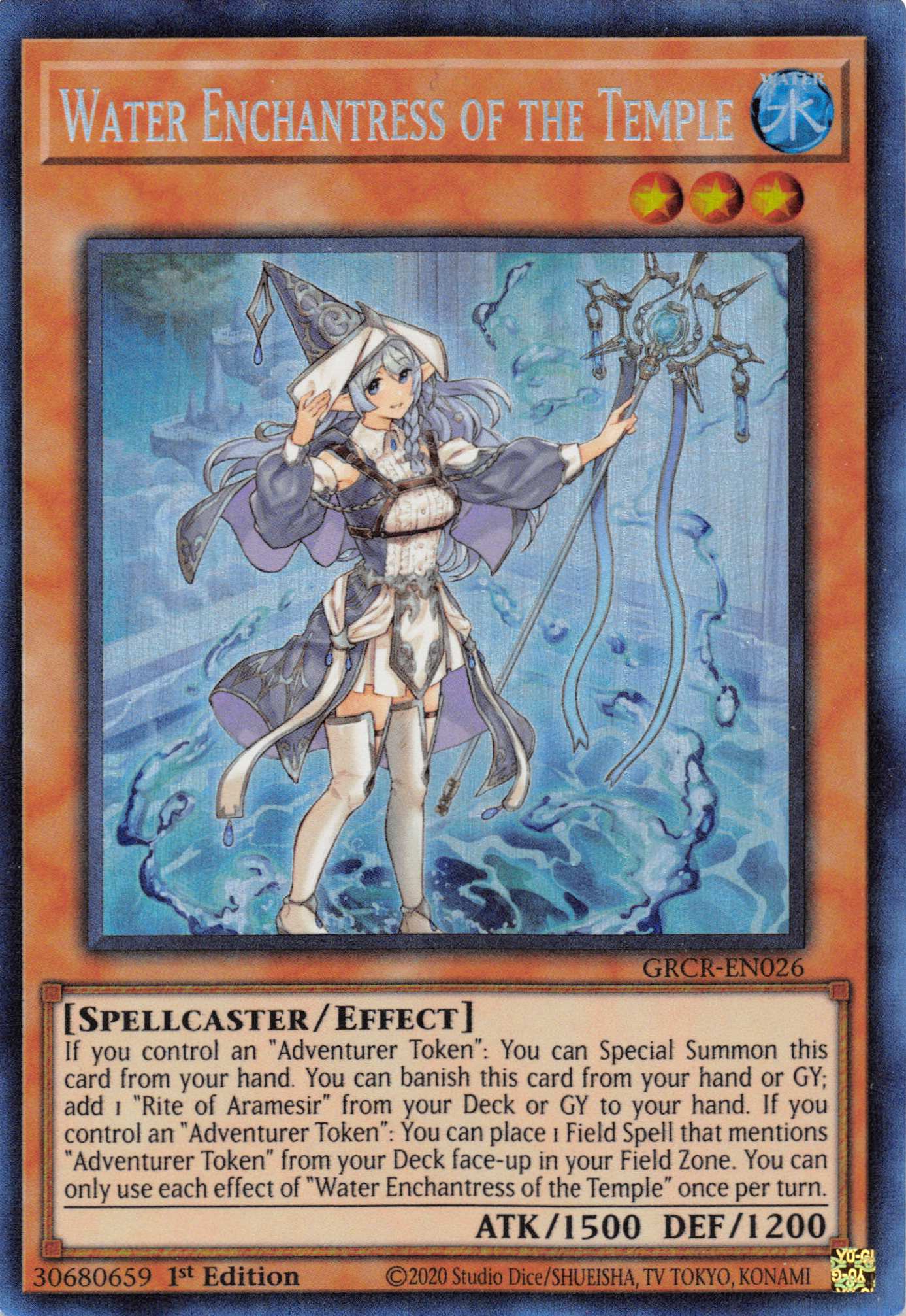 Water Enchantress of the Temple [GRCR-EN026] Collector's Rare | The CG Realm