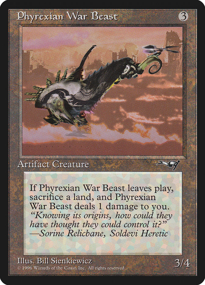 Phyrexian War Beast (Signature on Left) [Alliances] | The CG Realm