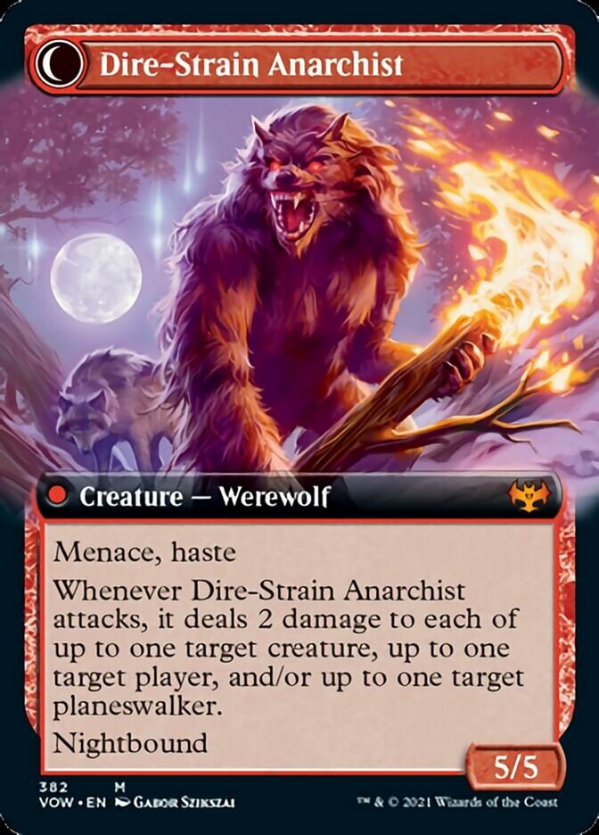 Volatile Arsonist // Dire-Strain Anarchist (Extended Art) [Innistrad: Crimson Vow] | The CG Realm