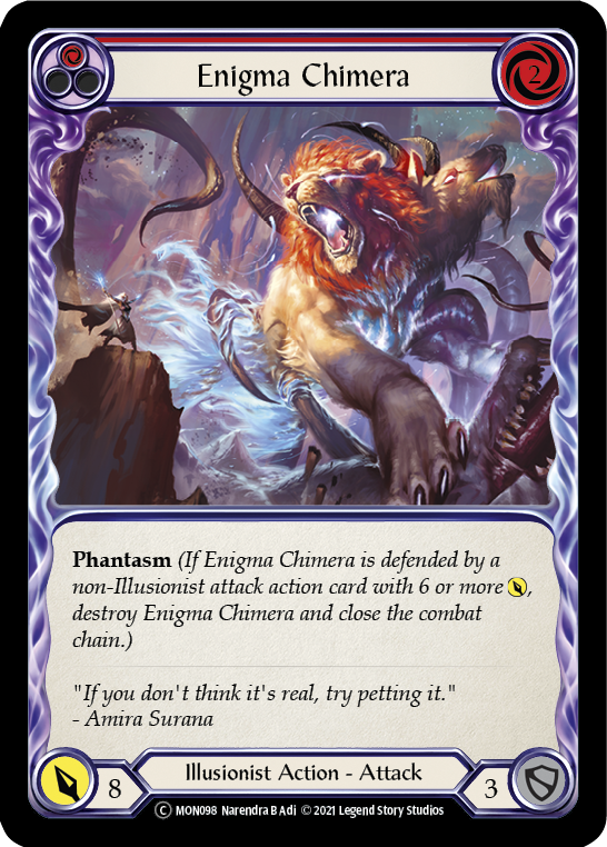 Enigma Chimera (Red) [U-MON098-RF] (Monarch Unlimited)  Unlimited Rainbow Foil | The CG Realm