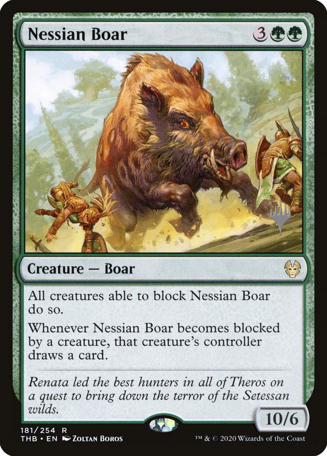 Nessian Boar (Promo Pack) [Theros Beyond Death Promos] | The CG Realm