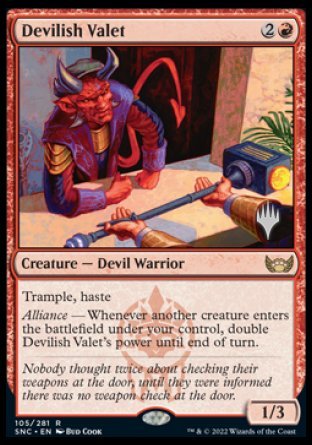 Devilish Valet (Promo Pack) [Streets of New Capenna Promos] | The CG Realm