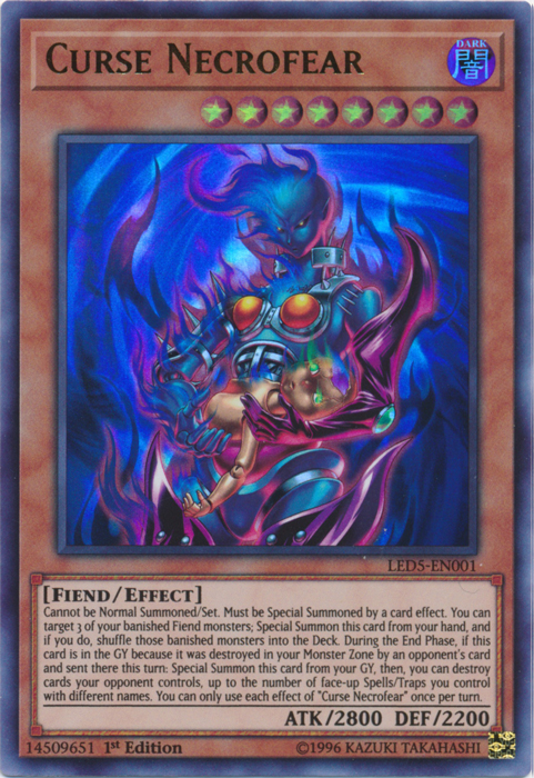 Curse Necrofear [LED5-EN001] Ultra Rare | The CG Realm