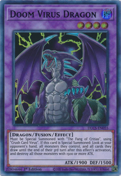 Doom Virus Dragon (Green) [DLCS-EN055] Ultra Rare | The CG Realm